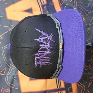 Findlay Hats Snapback Digger Metal Font Purple Black Dyed Crown